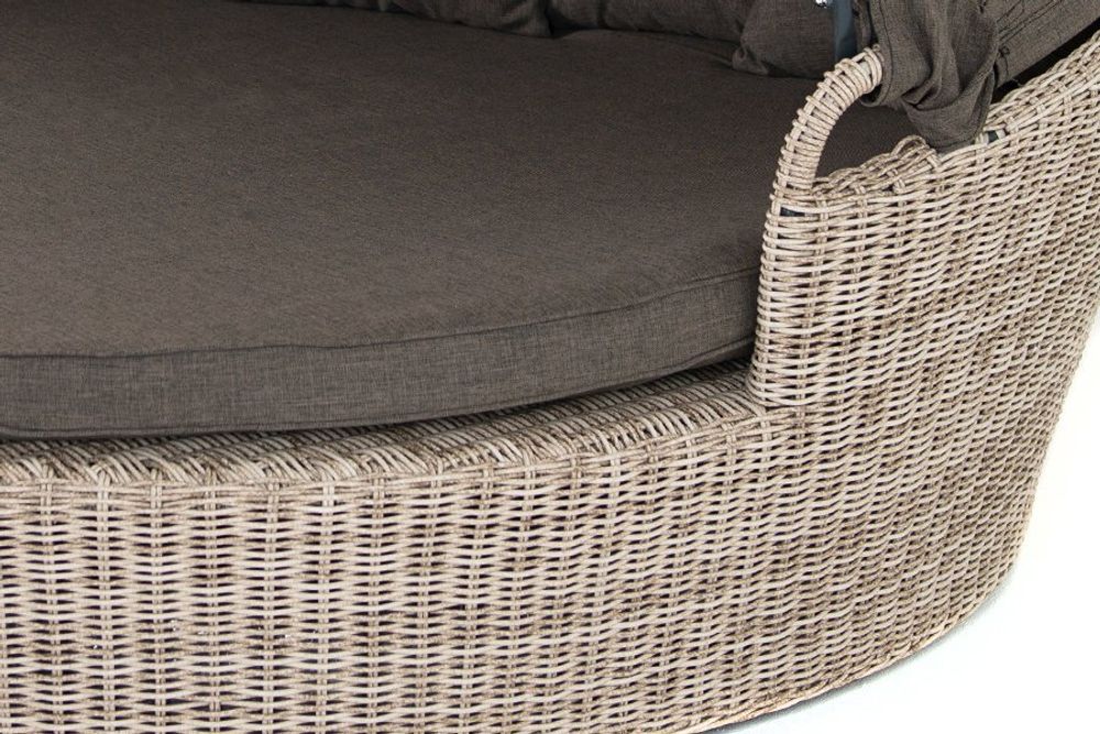 Стильяно, шезлонг бежевый, искусственный ротанг