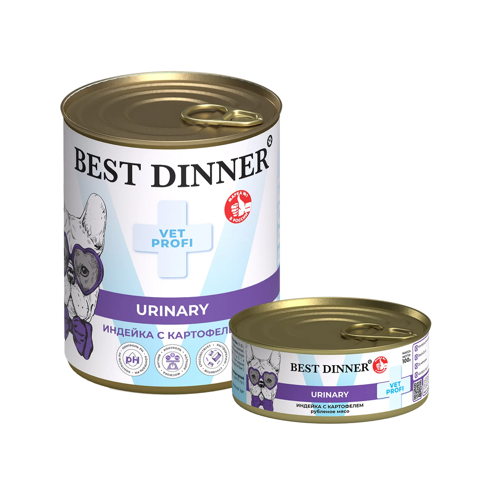 Best Dinner Exclusive Vet Profi Urinary Индейка с картофелем для собак