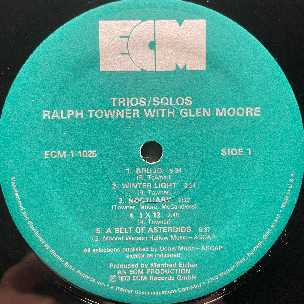 Ralph Towner With Glen Moore ‎– Trios/Solos (США) ECM