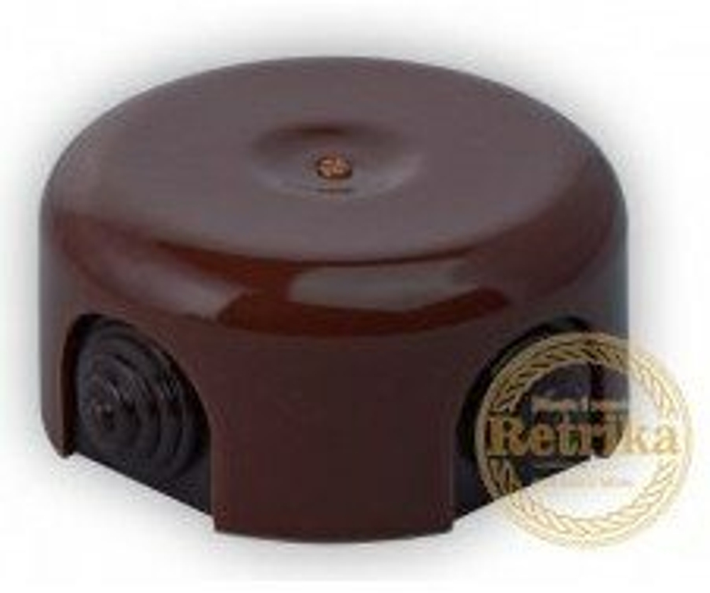 Распаячная коробка Коричневая D-90 Retrika RR-09003 / Ø 90 мм