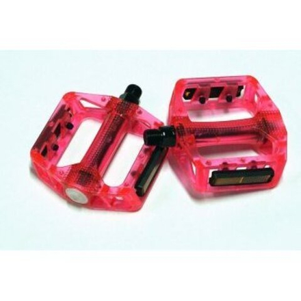 Педали FEIMIN FP-801red,110*100мм,BMX,база пластик,стальная ось,327гр,красные,подшипник