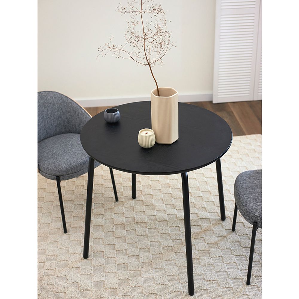 Стол обеденный Round, Ø80 см, черный