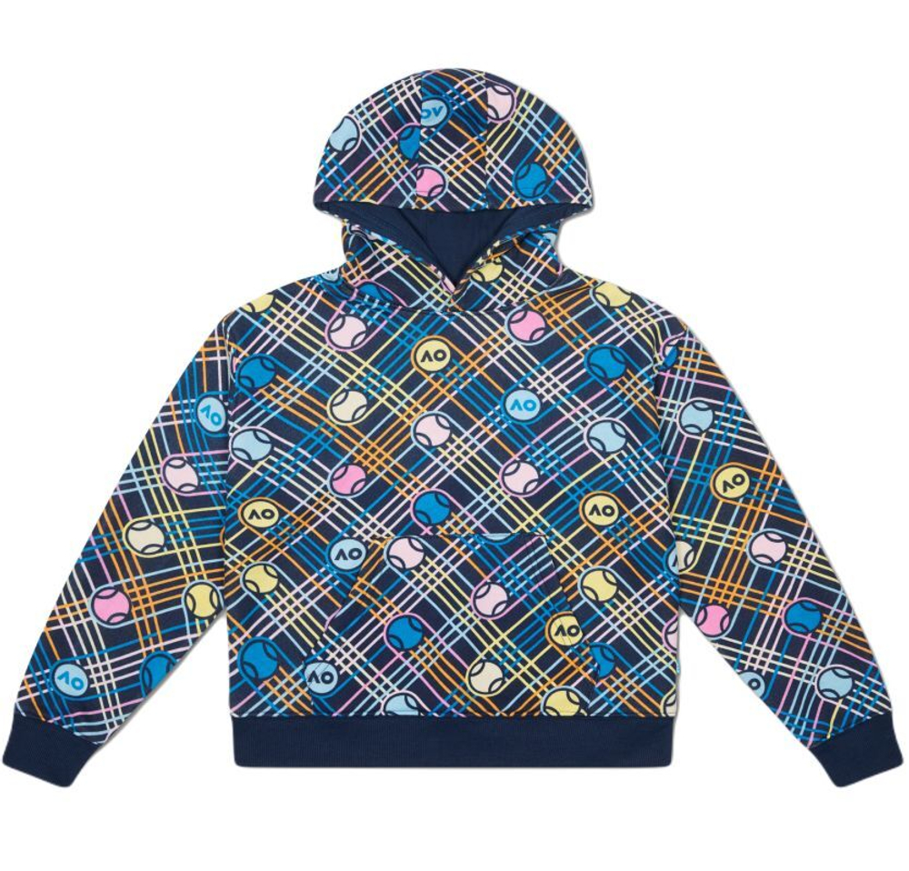 Детская теннисная куртка Australian Open Geometric Hoodie
