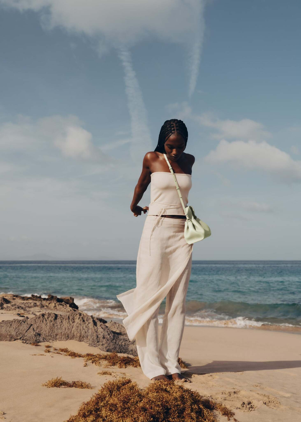 Сумка Polene Numéro Neuf Mini EDITION TEXTURED ALOE