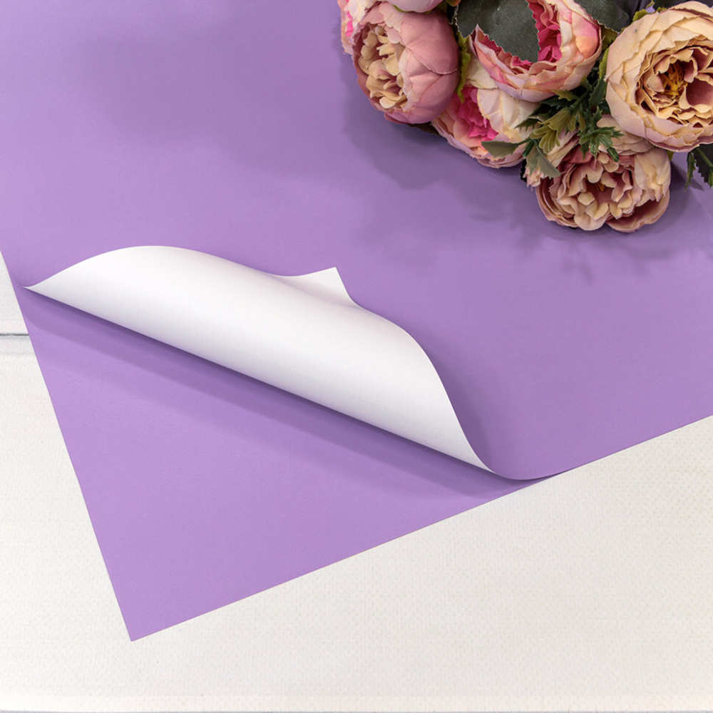 Пленка В листах 20 шт 60 х 60 см двухсторонняя (Белый, Сиреневый)