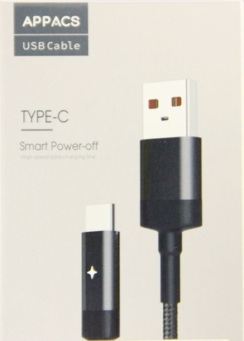 Кабель APPACS AP03217a, TYPE-C, 5V/2.4A, 1 метр