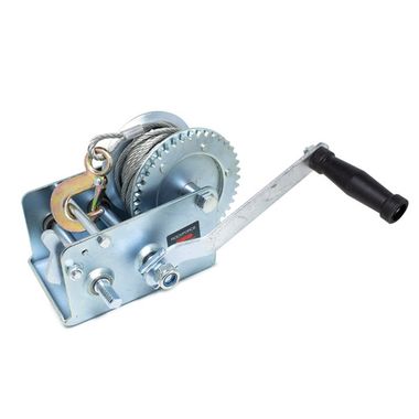 Лебедка ручная барабанная двухскоростная, 900кг(стальной трос, диаметр троса-5мм, длина троса-10м ) RockForce##Rock FORCE RF-TRT1201C