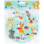 Тарелки бумажные «Милые собачки», 17 см / 23 см, 6 шт