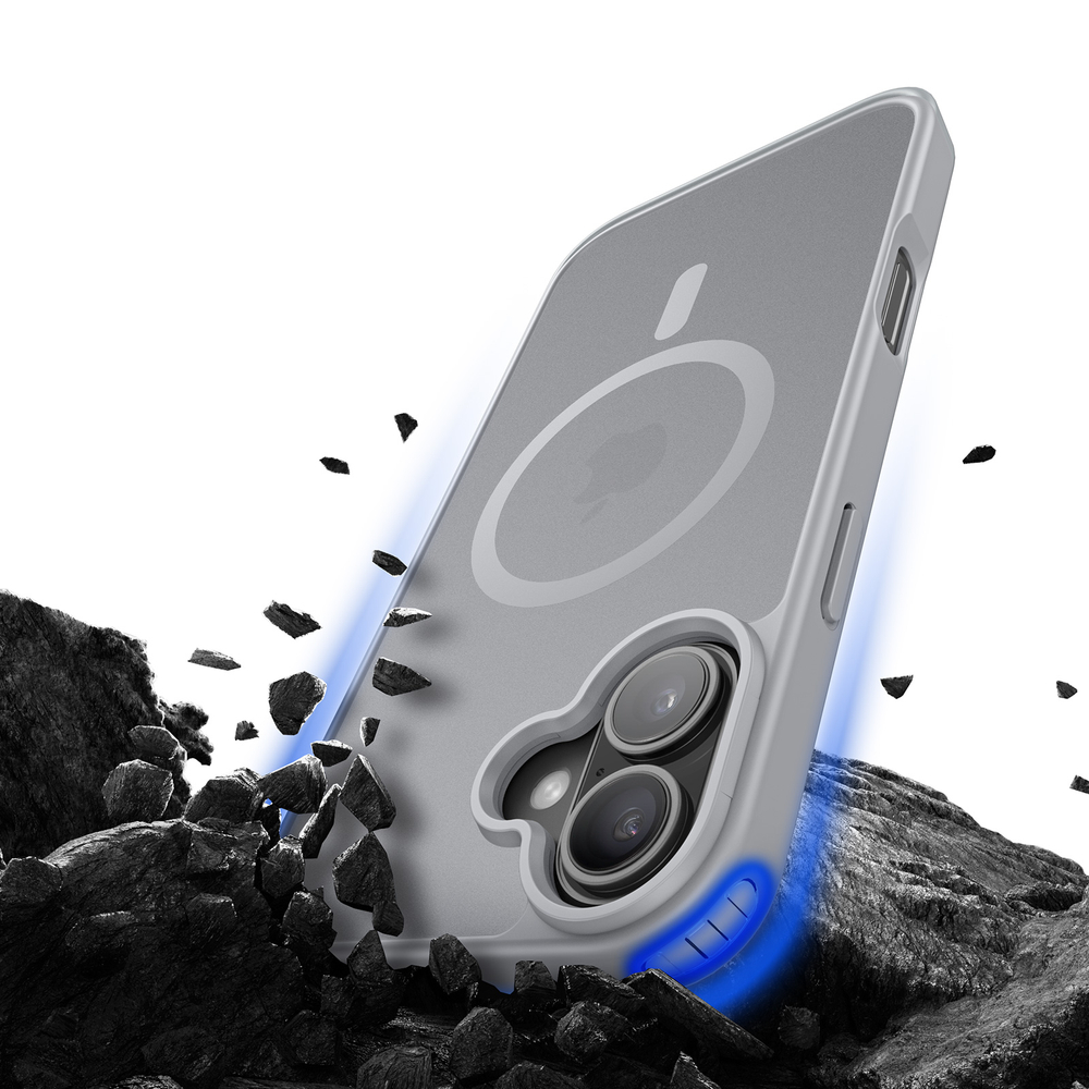 Матовый защитный чехол серого цвета с MagSafe для iPhone 17, серия Yind Series от Dux Ducis