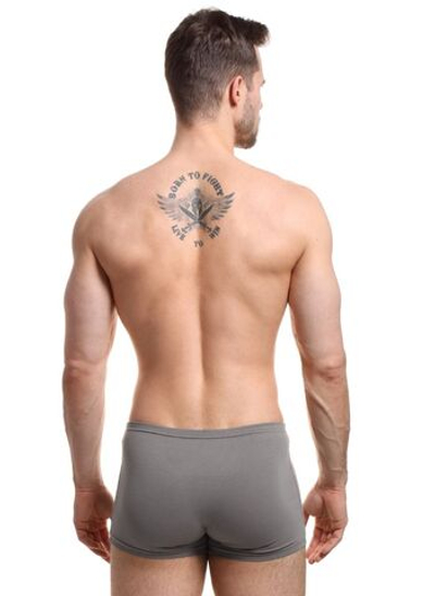 Хлопковые мужские трусы-боксеры (Размер: XXL) (Цвет: серый)