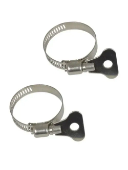 Хомут червячный с металлическим ключом 19-29мм, 10шт