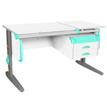 Растущая парта Дэми СУТ 25 с навесной тумбой (1200×610 мм)