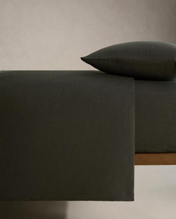 ZARA HOME ПОДОДЕЯЛЬНИК ИЗ СМЕСОВОГО КАШЕМИРА, СЕРЫЙ