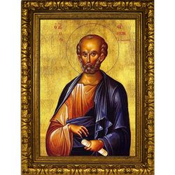 Симон Зилот Кананит Святой Апостол. Икона на холсте.