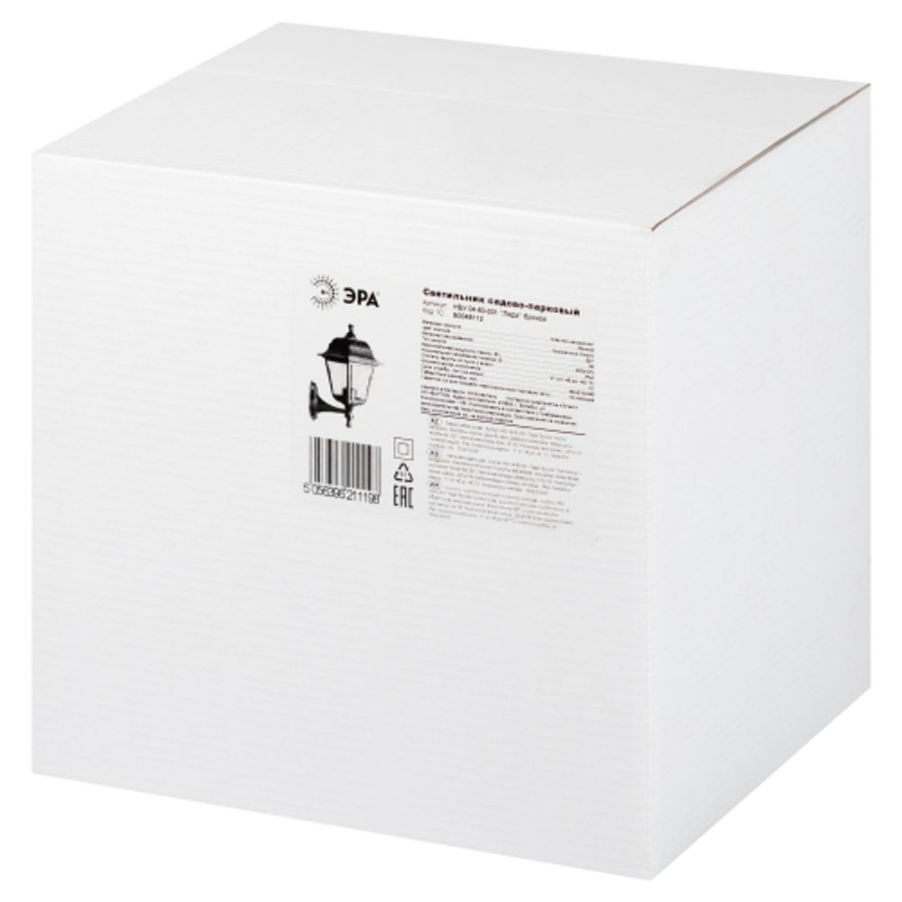 Садово-парковый светильник ЭРА НБУ 04-60-001 бронза 4 гранный настенный IP44 Е27 max60Вт