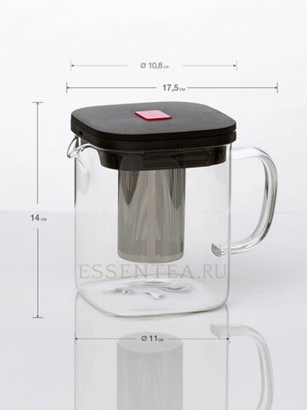 Чайник стеклянный "Брера" с колбой 1000 мл