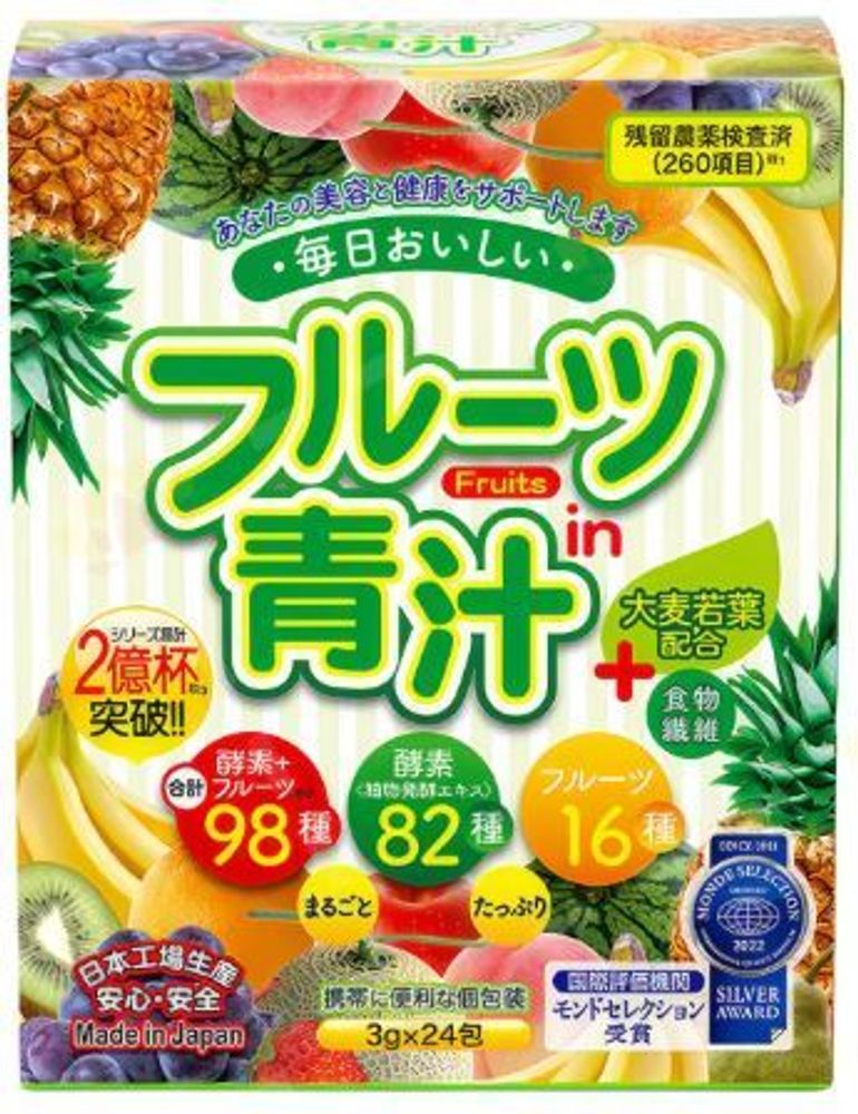 Фруктовый Аодзиру &quot;Fruit Aojiru + Omugi Wakaba&quot; Japan Gals на 24 дня.