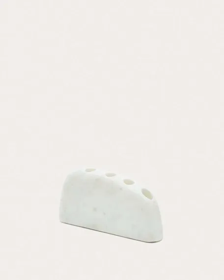 Signe большой подсвечник из белого мрамора 10 см