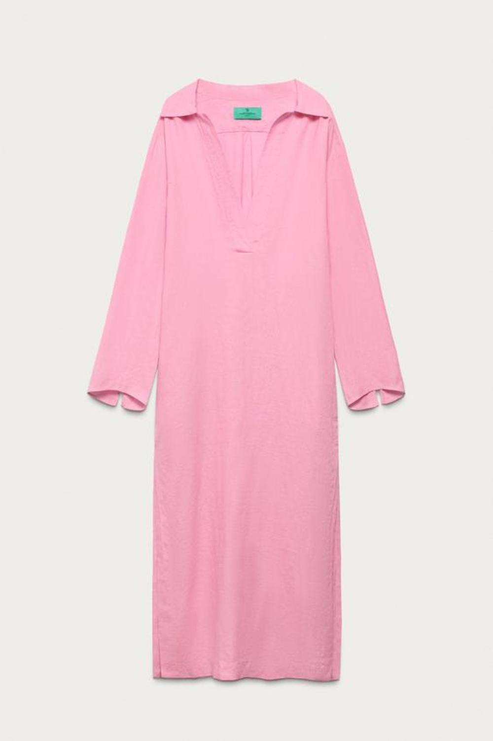 ZARA X MARISA BERENSON ПЛАТЬЕ-ТУНИКА 100% ЛЬНА, РОЗОВЫЙ