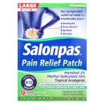 Salonpas, Болеутоляющие, большие, мятные, 9 штук