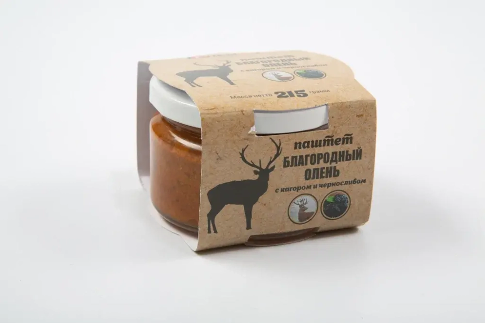 Паштет из мяса оленя с кагором и черносливом, 215 гр. ДикоЕд