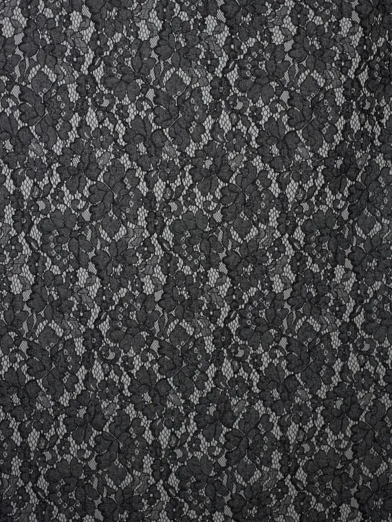Кружевное неэластичное полотно, арт. M30764, черный 170