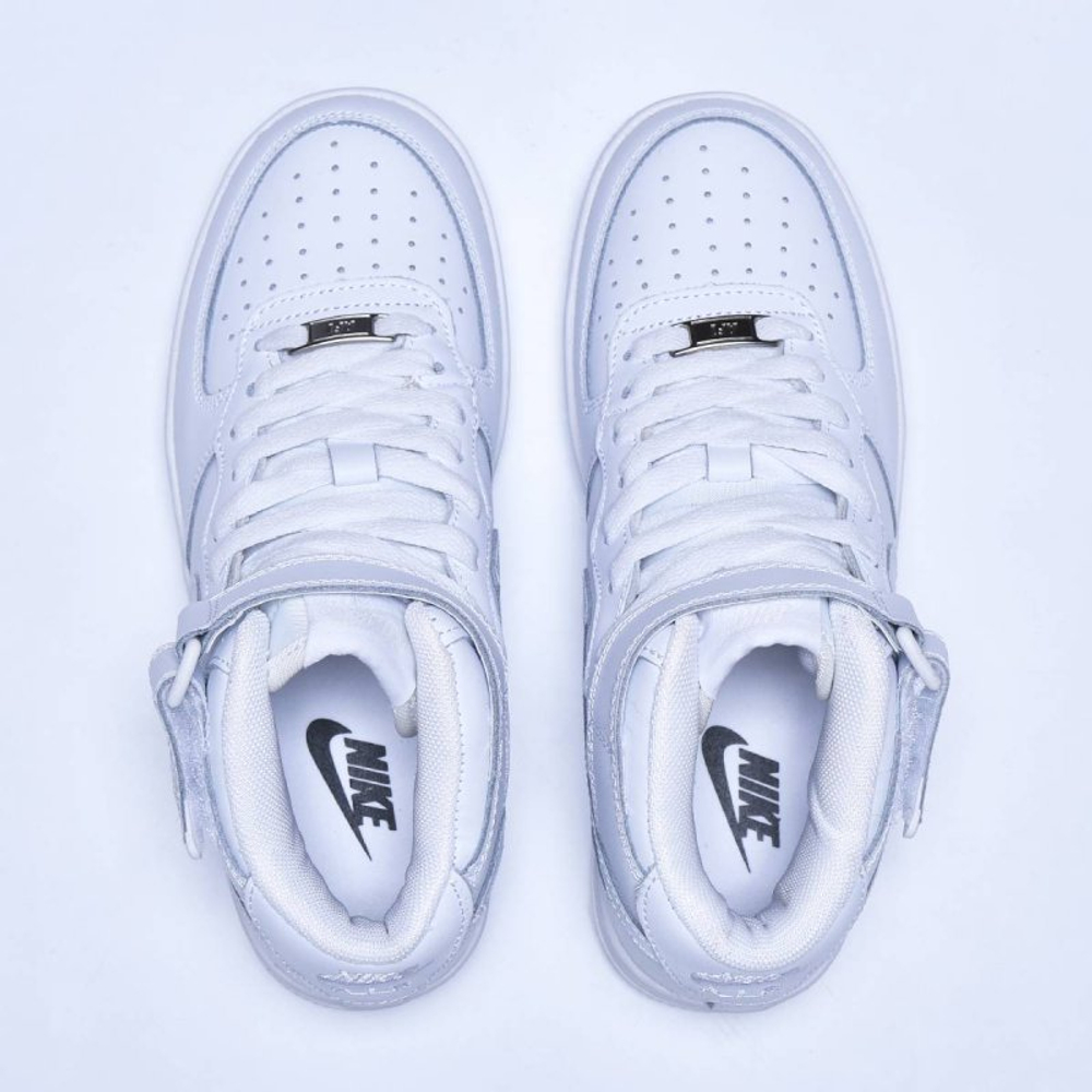Кроссовки Nike Air Force 1 Mid 07 White Leather арт 5001-1