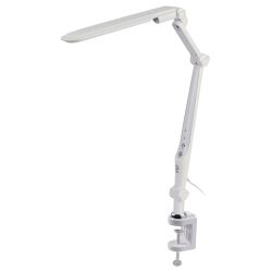 Настольный светильник ЭРА NLED-496-12W-W светодиодный на струбцине белый | Светодиодные настольные лампы