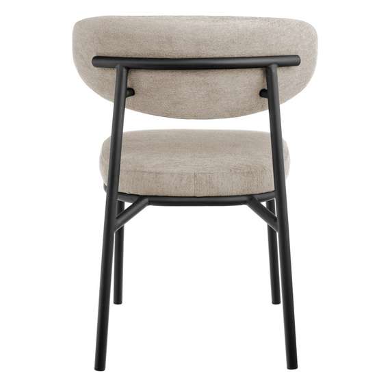 Стул Arvo бежевый шенилл с черными ножками