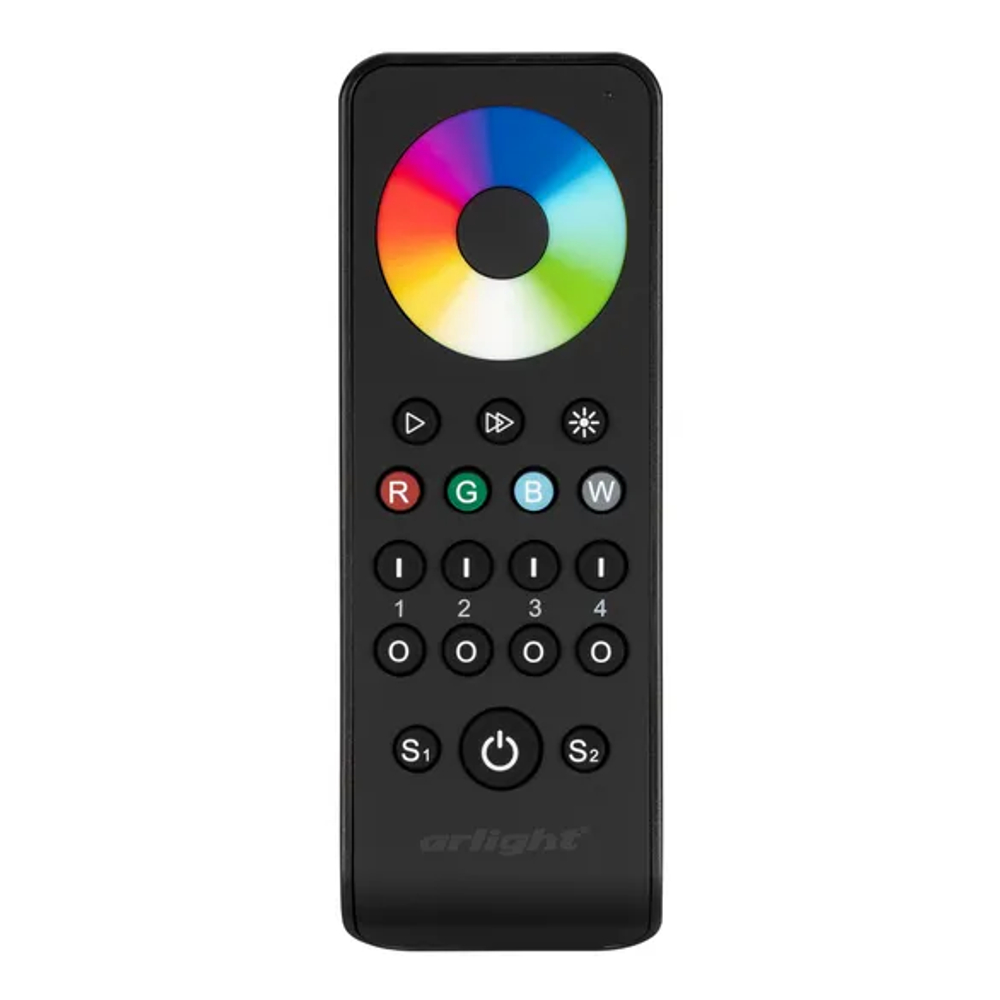 Пульт SMART-R43-RGBW Black (4 зоны, 2.4G) (Arlight, IP20 Пластик, 5 лет) 031939