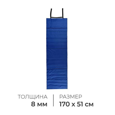 Коврик туристический ONLITOP, складной, 170х51х0.8 см, цвет синий/бирюзовый