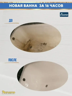Жидкий акрил для ванн Стакрил литьевой мрамор для ванн 1,2-1,7 м., 3,6 кг.