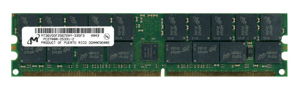 Серверная оперативная память Micron Mt36vddf25672x y-335f3 2gb Ddr-333mhz Reg Ecc