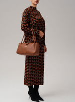 Кожаная сумка Deboro 31090 коричневый фундук