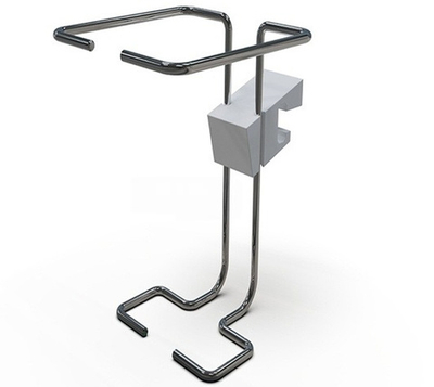 Устанавливается на рейку. Держатель используется для удержания контейнеров или пакетов для мусора.