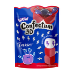 Жевательные мармеладные конфеты "Confectum Funny 3D Energy" в форме куба со вкусом тропических фруктов, 500 гр х 12 шт