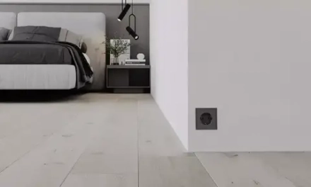 Микроплинтус для пола серебристый матовый, алюминиевый, 6×16×2500 мм