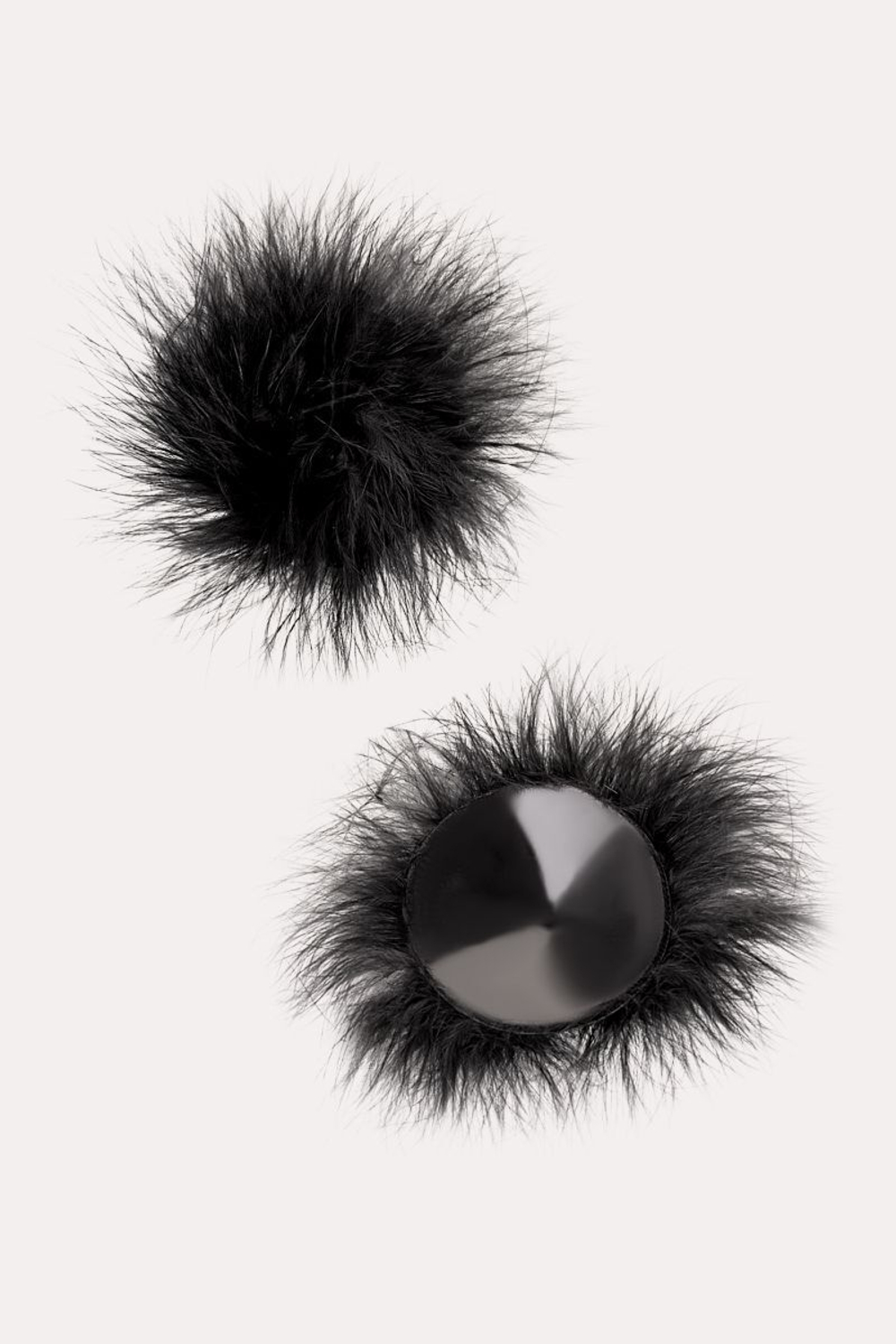 Соблазнительные круглые пэстис с пухом (Цвет: белый)