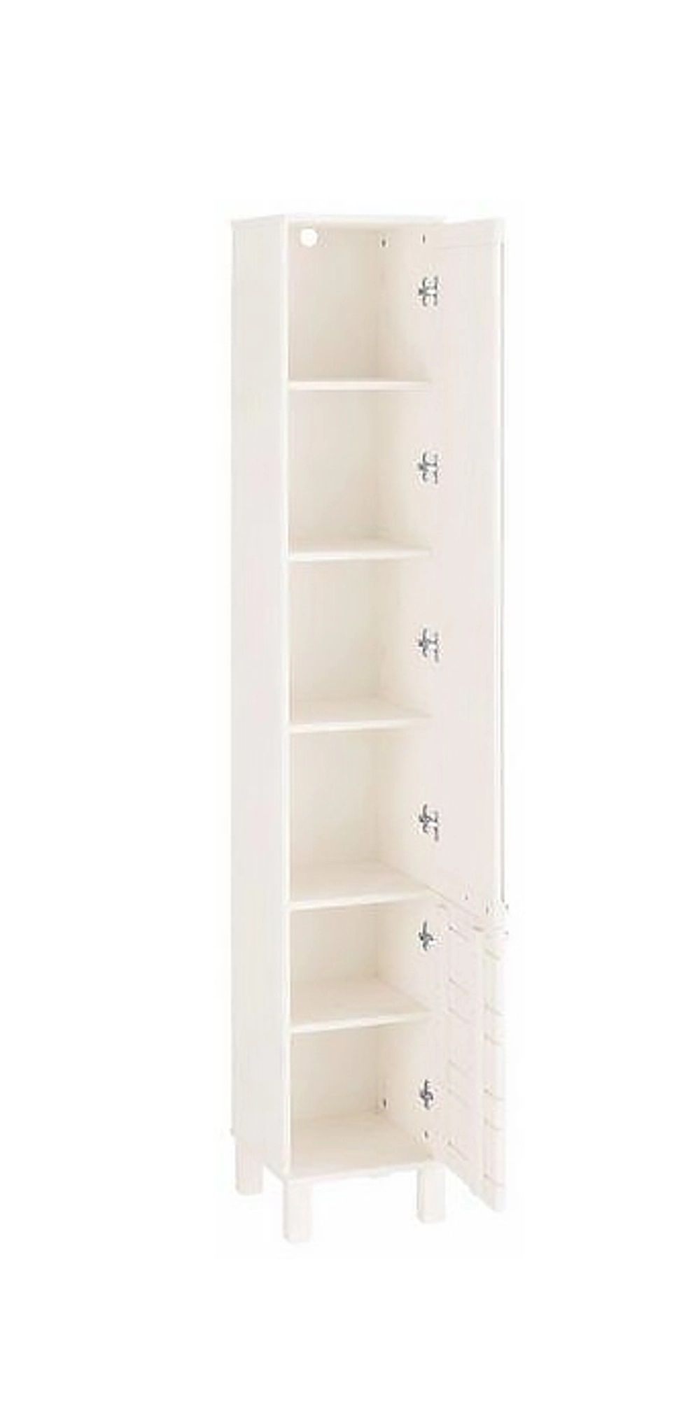 Шкаф для одежды 30х30х180, Джосси, распашной для одежды, с зеркалом, для ванной комнаты деревянный, белый, Dipriz