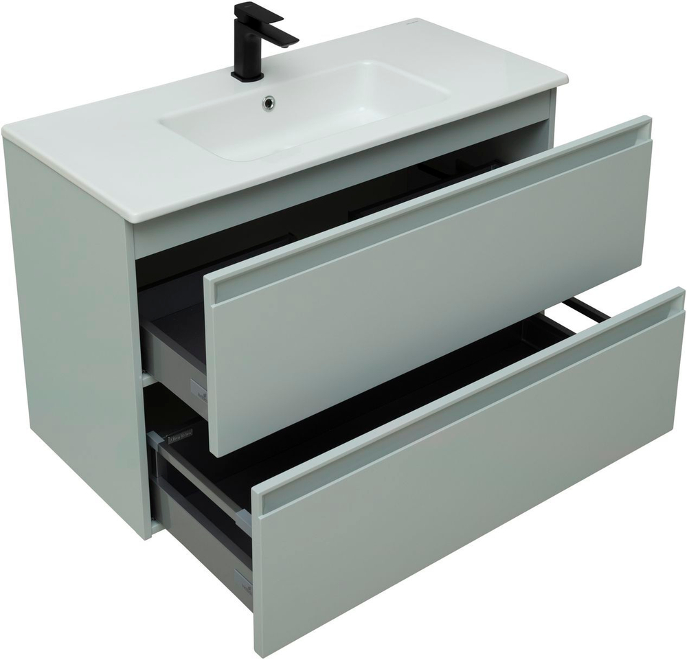 Тумба с раковиной Allen Brau Eclipse 1.E1003.PWM 100 рapyrus white matt