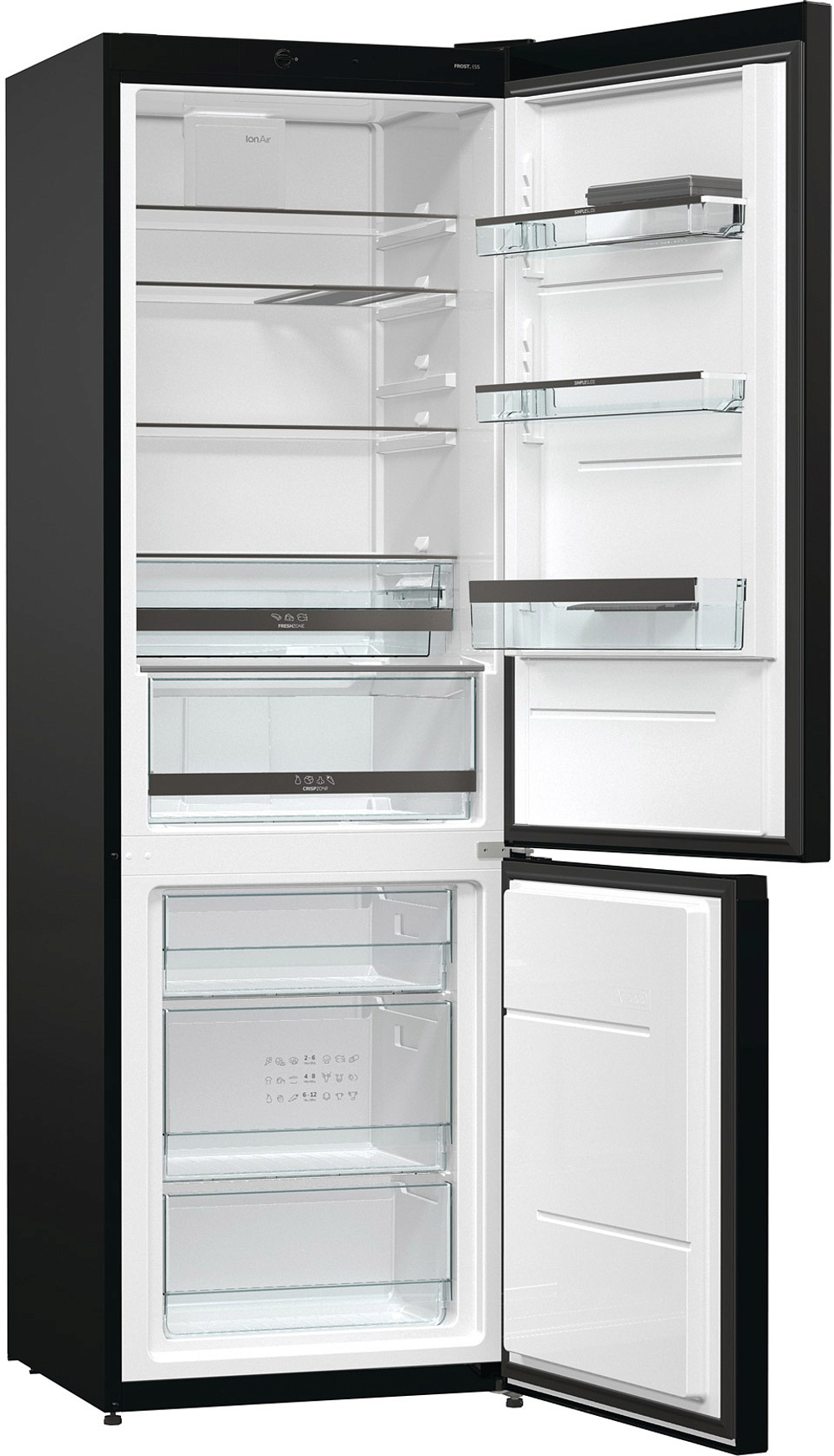 Отдельностоящий двухкамерный холодильник Gorenje RK611SYB4
