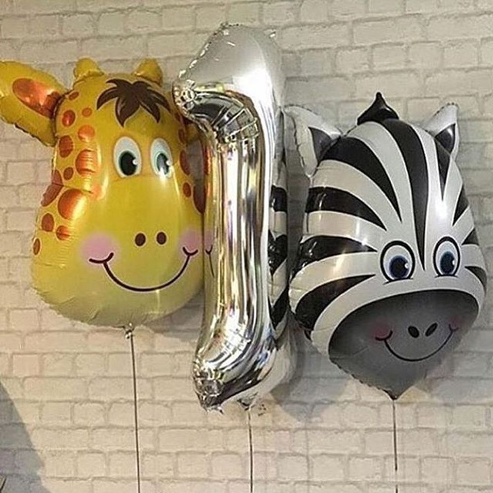 Шар (25"/64 см) Фигура, Голова Жирафа 1 шт.