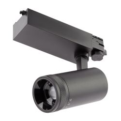 Трековый светильник трехфазный ЭРА STR-30-99-40K-B30 светодиодный 30Вт регулируемый луч 4000K черный | Трехфазные трековые светильники