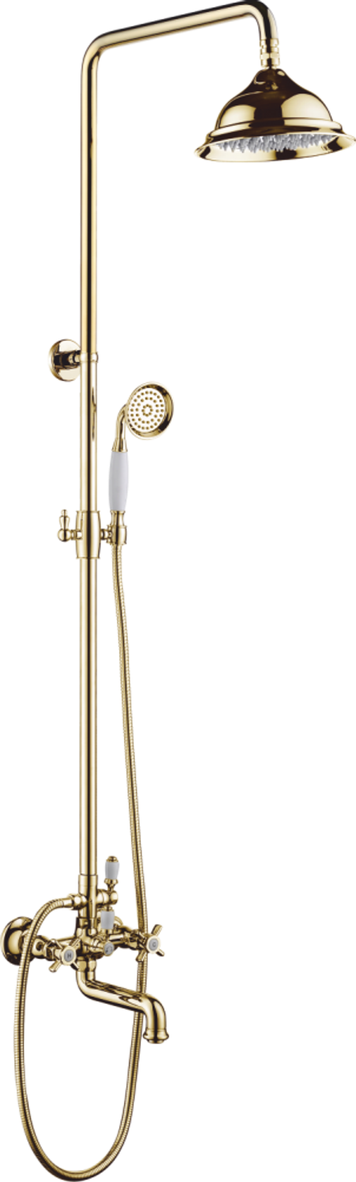 15061-E Двухвент душевой релинг ЗОЛОТО  GANZER  (4/1шт)
