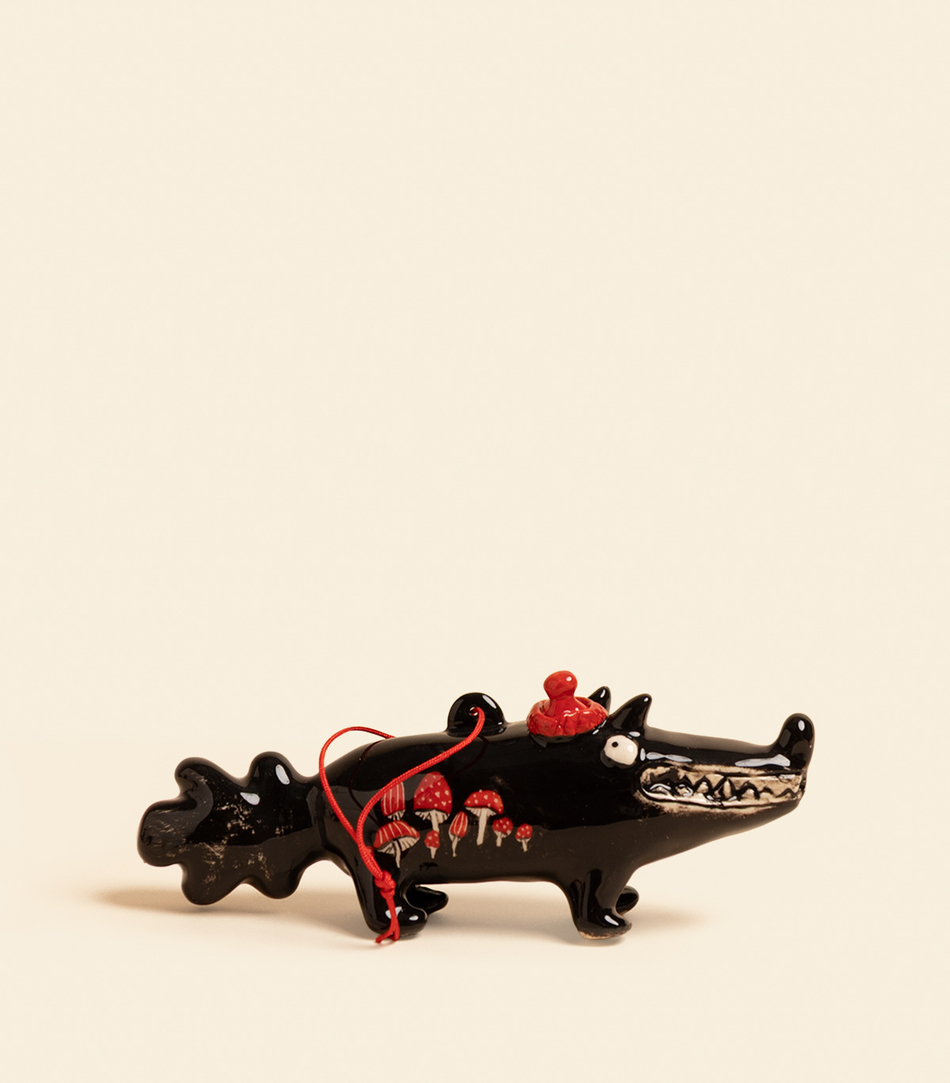 Ёлочная игрушка – Волк и красная шапочка | Александра Маврина