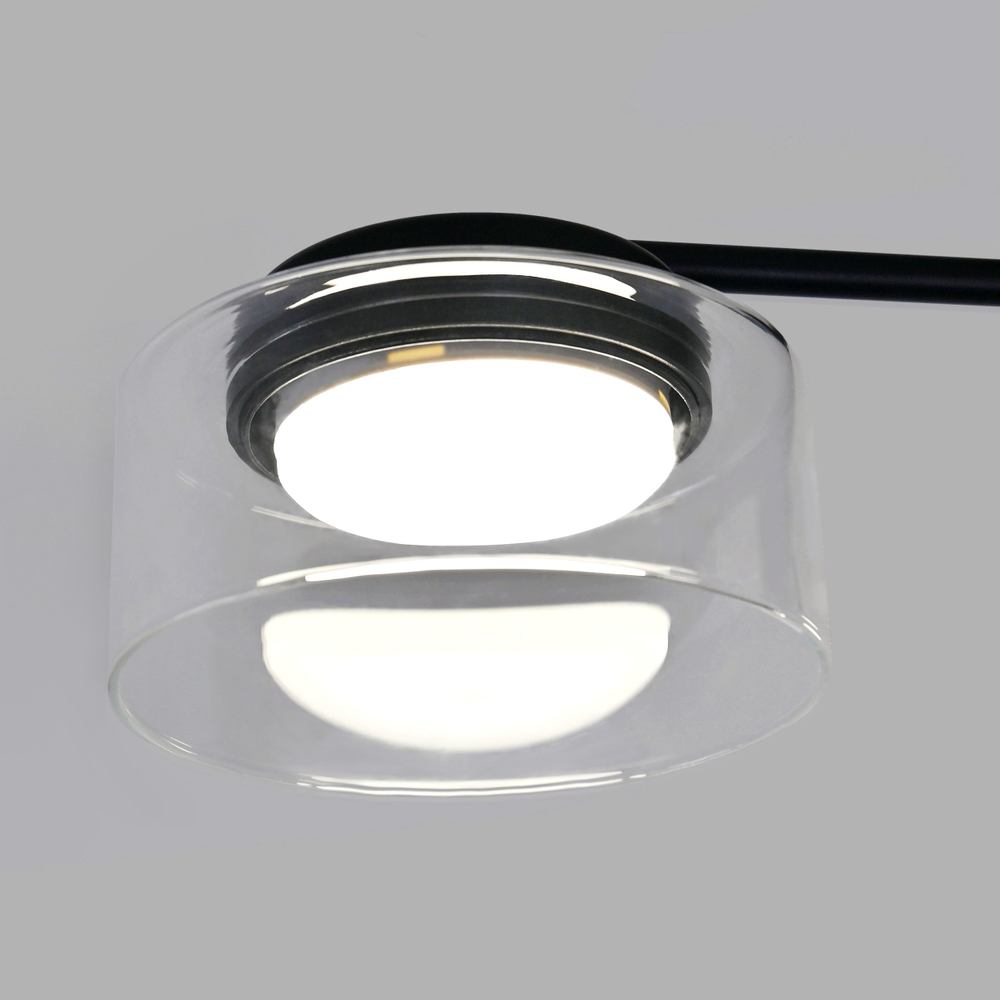 740137 Люстра FICO II 3х12W GX53 ЧЕРНЫЙ/ПРОЗРАЧНЫЙ