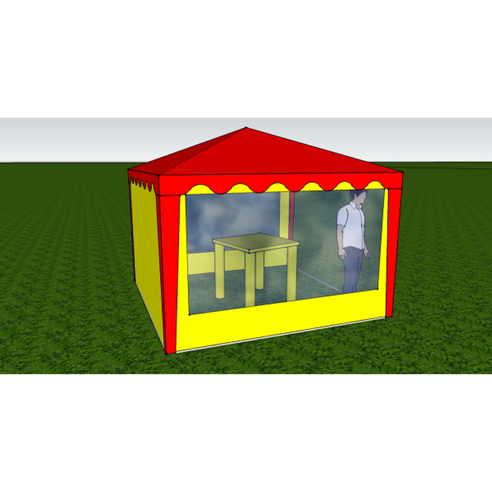 Стенка Митек с окном 2,5х2,0 (к беседке 2,5х2,5 и 5,0х2,5)