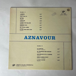 Винтажная виниловая пластинка LP Charles Aznavour Шарль Азнавур Face Au Public In Diretta All Olympia (Италия 1969)