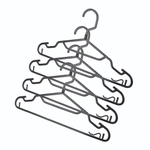 Комплект вешалок для легкой одежды slim р.46 (черный)