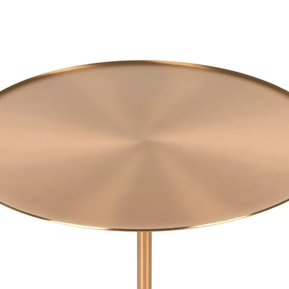 Кофейный столик Brasil 4, Ø45х61 см, коричневый мрамор, золотистая сталь